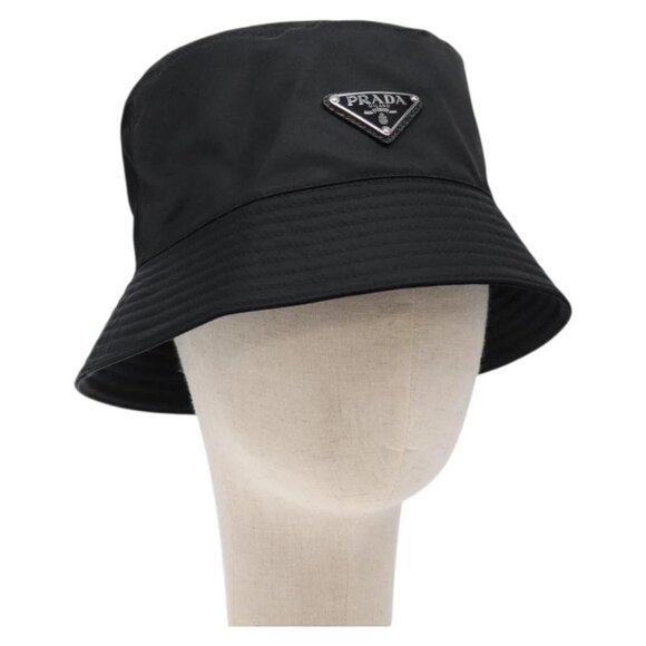 PRADA Bucket Hat Nylon S Black Auth 127060 - Picture 1 of 14